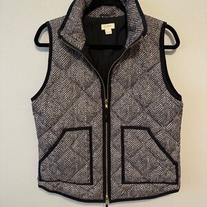 J Crew Herringbone Quilted Vest